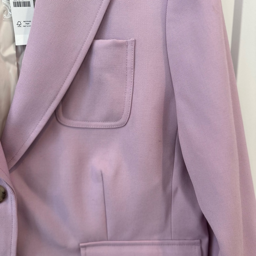 J.Crew NWT Shrunken Blazer Lavender Wool Blend Size 16 - Picture 3 of 9